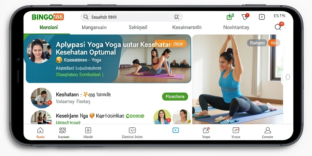 Antarmuka BINGO188 yang menampilkan berbagai pose Yoga yang menarik.