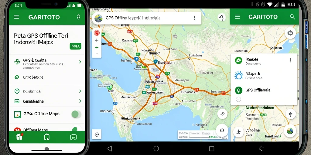 Tampilan antarmuka GARITOTO dengan fitur GPS Offline Maps yang menarik.