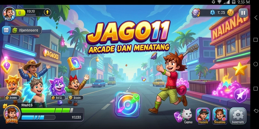Antarmuka permainan JAGO11 yang menarik dan intuitif.
