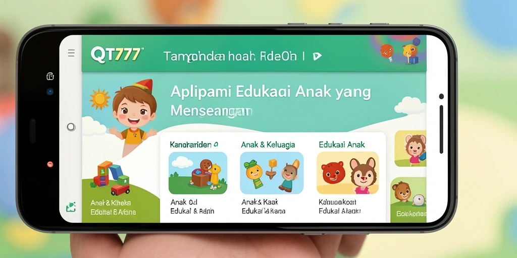 Tampilan antarmuka QT777 yang menarik dan ramah anak.
