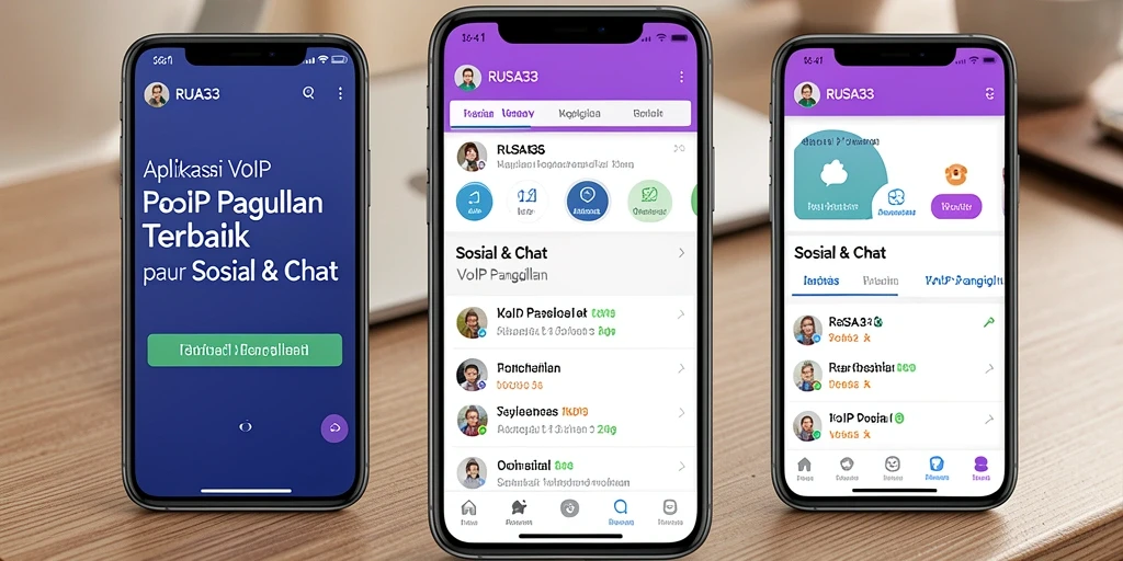 Antarmuka RUSA33 menampilkan fitur VoIP Panggilan yang menarik dan intuitif.