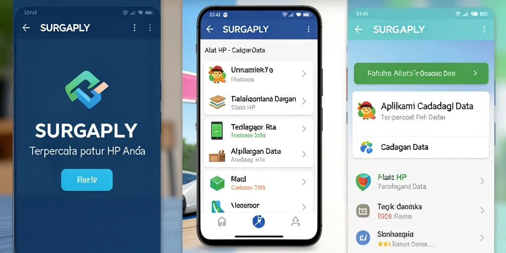 Tampilan antarmuka SURGAPLY yang sederhana dan fungsional.