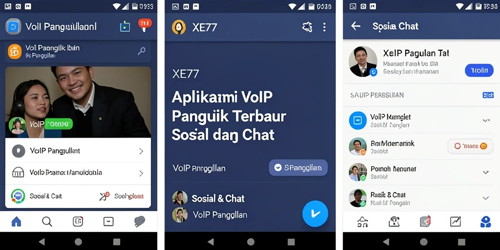 Antarmuka XE77 yang modern dan intuitif untuk VoIP Panggilan.